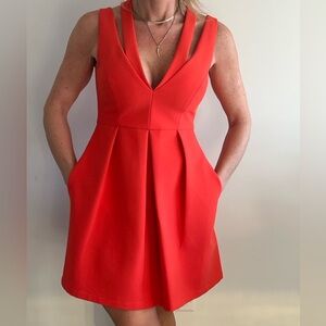 BCBGMaxAzria Vibrant Red Mini Dress